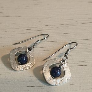 Blue & silver earrings